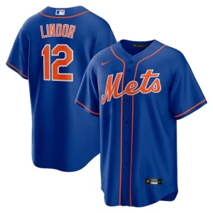 Mens New York Mets Francisco Lindor Nike Royal Alternate Player Jersey