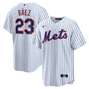 Mens New York Mets Javier Báez Nike White Home Official Player Jersey