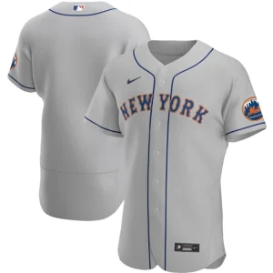 Mens New York Mets Nike Gray Road Team Jersey