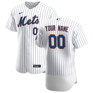 Mens New York Mets Nike White Home Custom Jersey