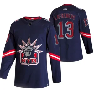 Mens New York Rangers Lafreniere 13 2022 Reverse Retro Navy Authentic