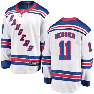 Mens New York Rangers Mark Messier 11 Breakaway White Fanatics Branded Away