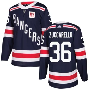 Mens New York Rangers Mats Zuccarello 36 Authentic Navy Blue 2018 Winter Classic