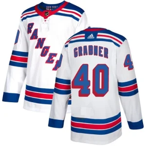 Mens New York Rangers Michael Grabner 40 Authentic White Away