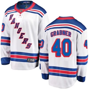 Mens New York Rangers Michael Grabner 40 Breakaway White  Fanatics Branded Away