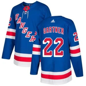 Mens New York Rangers Mike Gartner 22 Authentic Royal Blue Home