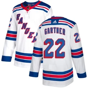 Mens New York Rangers Mike Gartner 22 Authentic White Away