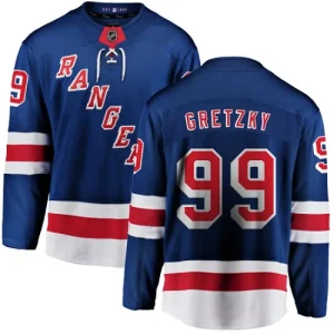 Mens New York Rangers Wayne Gretzky 99 Breakaway Royal Blue Fanatics Branded Home