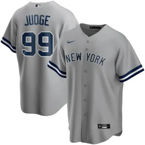 Mens New York Yankees Aaron Judge Nike Gray Road Player Name Jersey