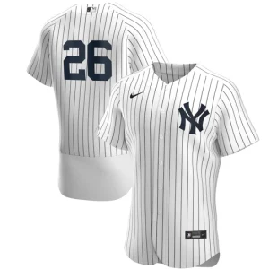 Mens New York Yankees DJ LeMahieu Nike White Navy Home Player Jersey