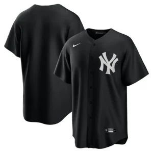 Mens New York Yankees Nike Black White Official Jersey