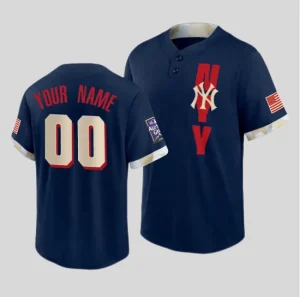 Mens New York Yankees Nike Navy 2021 MLB All-Star Game Custom Jersey 1