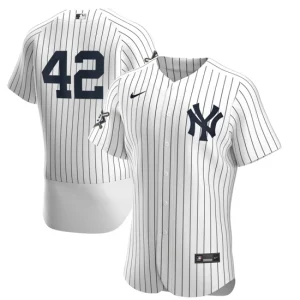 Mens New York Yankees Nike White Navy Home Jackie Robinson Day Jersey