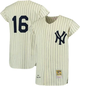 Mens New York Yankees Whitey Ford Mitchell & Ness Cream Jersey