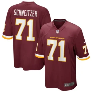 Mens Nike Wes Schweitzer Washington Football Team Burgundy Game Player Jersey