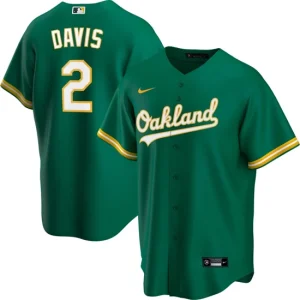 Mens Oakland Athletics Khris Davis Nike Green Official Player Jersey