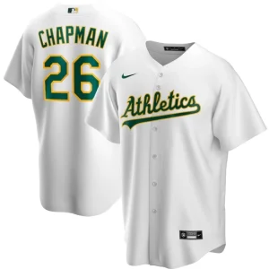 Mens Oakland Athletics Matt Chapman Nike White Home Player Name Jersey