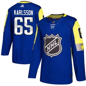 Mens Ottawa Senators Erik Karlsson 65Authentic Royal Blue  2018 All-Star Atlantic Division