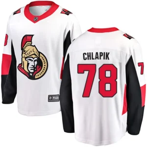 Mens Ottawa Senators Filip Chlapik 78 Breakaway White Fanatics Branded Away