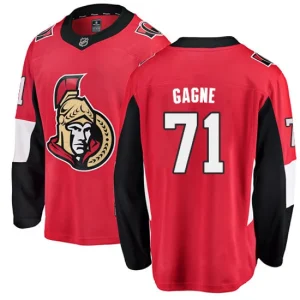 Mens Ottawa Senators Gabriel Gagne 71 Breakaway Red Fanatics Branded Home