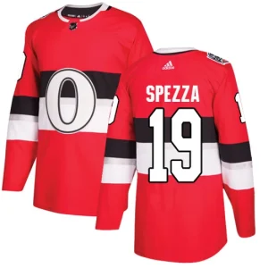 Mens Ottawa Senators Jason Spezza 19 Authentic Red 2017 100 Classic