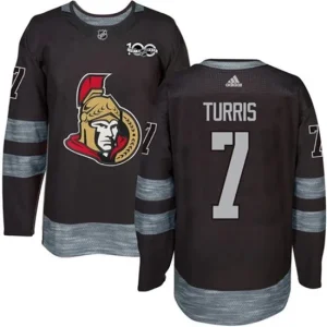 Mens Ottawa Senators Kyle Turris 7 1917-2017 100th Anniversary Black Authentic