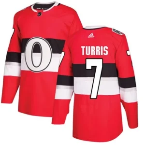 Mens Ottawa Senators Kyle Turris 7 Red 2017 100 Classic Authentic