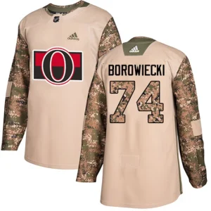 Mens Ottawa Senators Mark Borowiecki 74 Authentic Camo Veterans Day Practice