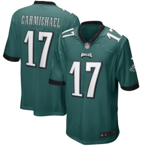 Mens Philadelphia Eagles Harold Carmichael Nike Midnight Green Game Retired Player Jersey