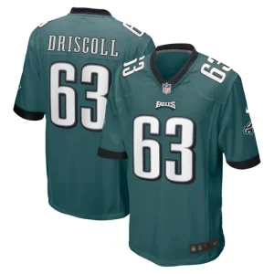 Mens Philadelphia Eagles Jack Driscoll Nike Midnight Green Game Jersey