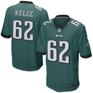 Mens Philadelphia Eagles Jason Kelce Nike Green Game Player Jersey