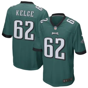 Mens Philadelphia Eagles Jason Kelce Nike Midnight Green Game Jersey