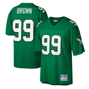 Mens Philadelphia Eagles Jerome Brown Mitchell & Ness Kelly Green Legacy Jersey