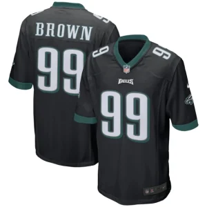 Mens Philadelphia Eagles Jerome Brown Nike Black Retired Player Game Jersey