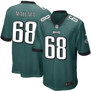 Mens Philadelphia Eagles Jordan Mailata Nike Green Game Jersey