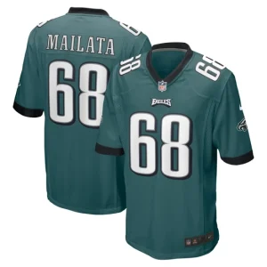 Mens Philadelphia Eagles Jordan Mailata Nike Midnight Green Game Jersey