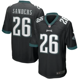 Mens Philadelphia Eagles Miles Sanders Nike Black Game Jersey