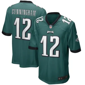 Mens Philadelphia Eagles Randall Cunningham Nike Midnight Green Game Retired Player Jersey