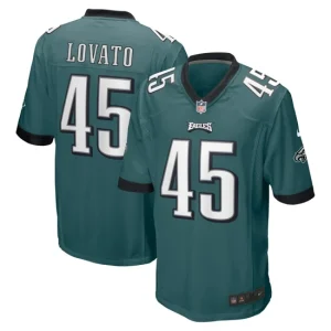 Mens Philadelphia Eagles Rick Lovato Nike Midnight Green Game Jersey