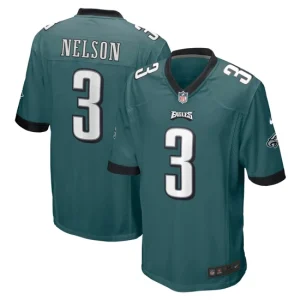 Mens Philadelphia Eagles Steven Nelson Nike Midnight Green Game Jersey