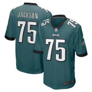 Mens Philadelphia Eagles Tarron Jackson Nike Midnight Green Game Jersey