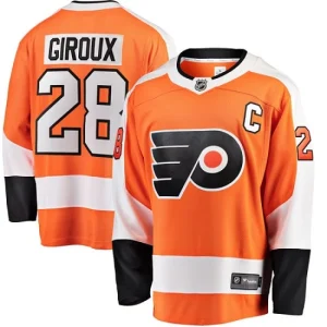 Mens Philadelphia Flyers Claude Giroux 28 Breakaway Orange Fanatics Branded Home