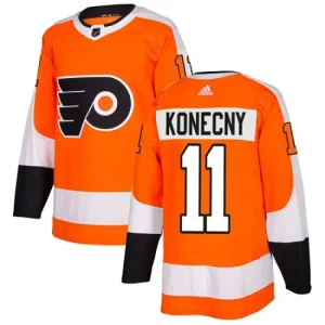 Mens Philadelphia Flyers Travis Konecny 11 Authentic Orange Home