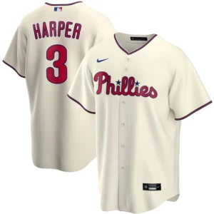 Mens Philadelphia Phillies Bryce Harper Nike Cream Alternate Player Name Jersey