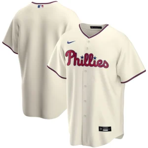 Mens Philadelphia Phillies Nike Cream Alternate Team Jersey 1