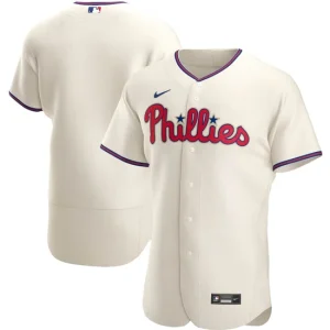 Mens Philadelphia Phillies Nike Cream Alternate Team Jersey