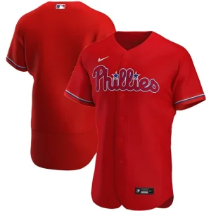 Mens Philadelphia Phillies Nike Red Alternate Team Jersey