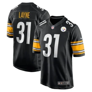 Mens Pittsburgh Steelers Justin Layne Nike Black Game Jersey