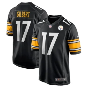 Mens Pittsburgh Steelers Mark Gilbert Nike Black Game Jersey