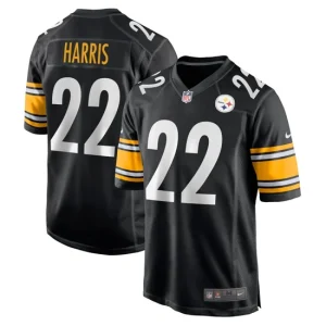 Mens Pittsburgh Steelers Najee Harris Nike Black 2021 NFL Draft First Round Pick Game Jersey